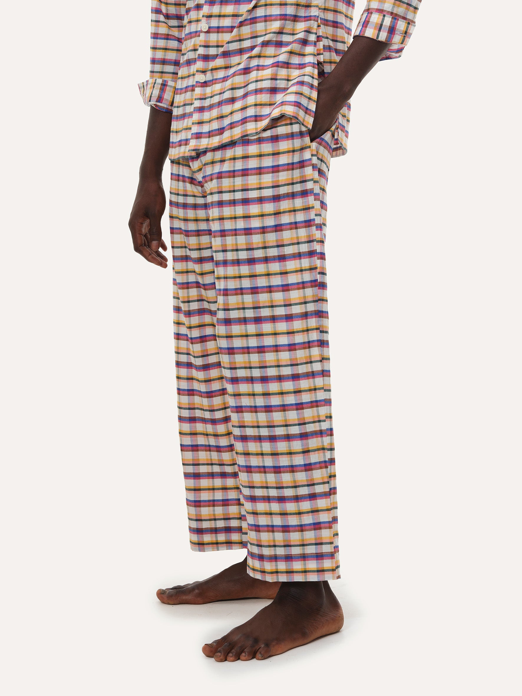 Straight pants - Madras Checks