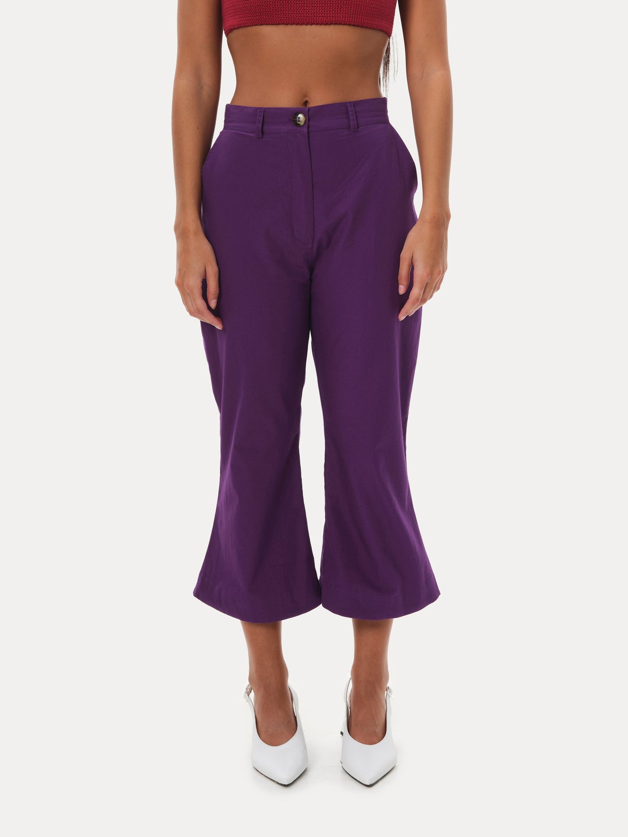 Cropped pants - Grape